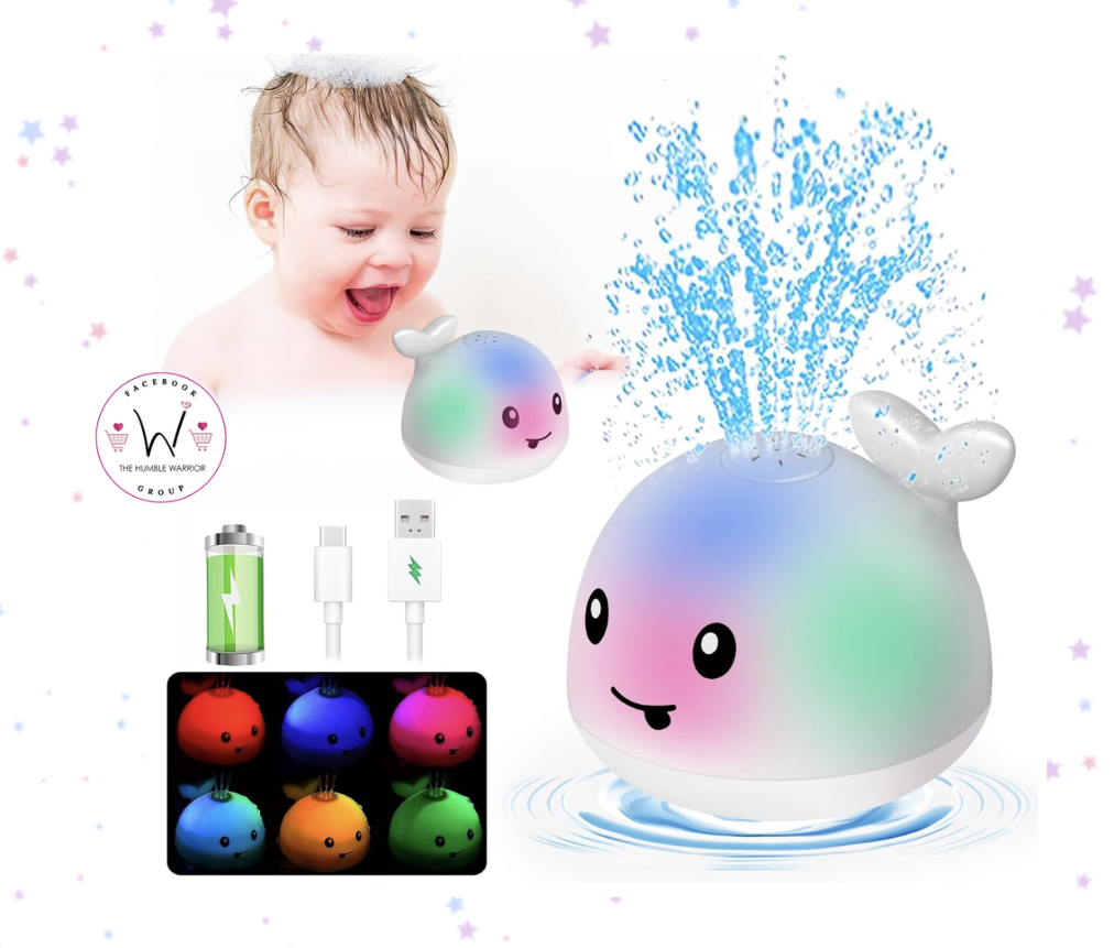 Light-Up Whale Bath Toy Sprinkler!